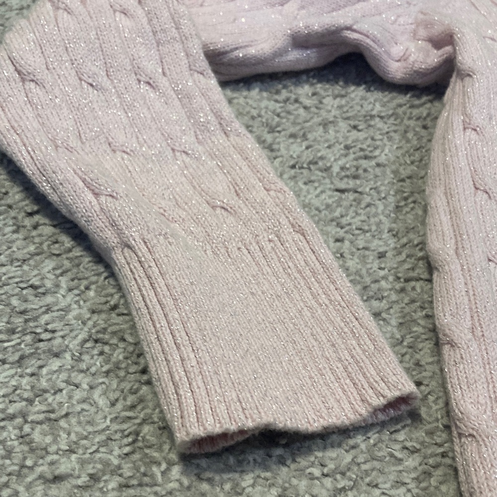 St. John's Bay Pink Cable Knit Sweater - Picture 3 of 7